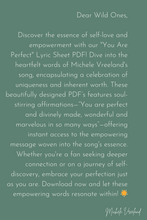 Load image into Gallery viewer, 🎶 &quot;You Are Perfect&quot; Lyric Sheet PDF Download! 🎵