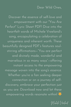 Load image into Gallery viewer, 🎶 "You Are Perfect" Lyric Sheet PDF Download! 🎵