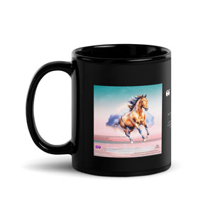 🌟 Embrace the Soulful Rhythms with Our "Wild Horse" Maxi Single Glossy Black Mug! 🌟