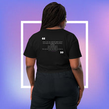 Load image into Gallery viewer, &quot;Lyrics &amp; Threads: Music in Every Stitch&quot; Women’s crop top